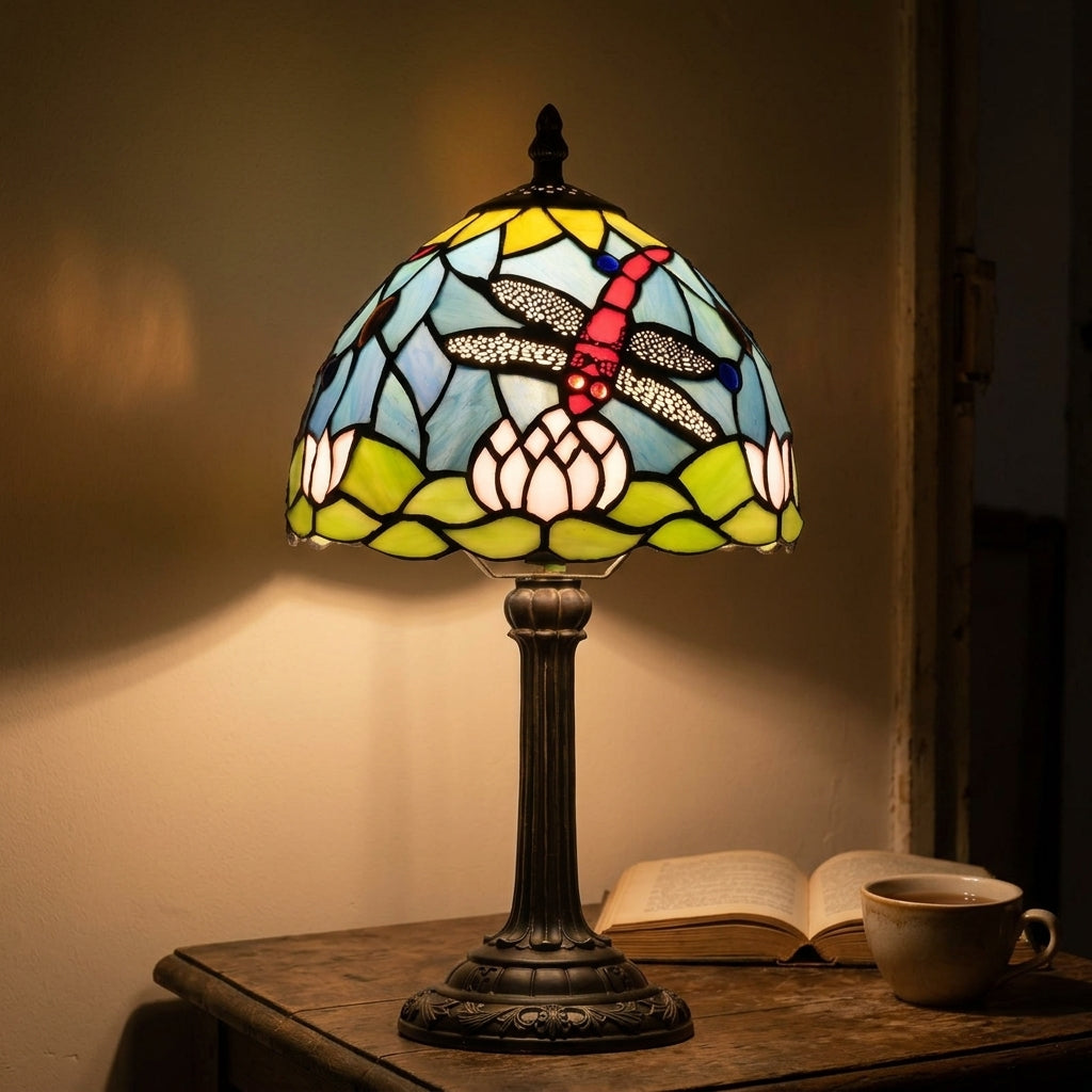 Lampe Libellule et lotus