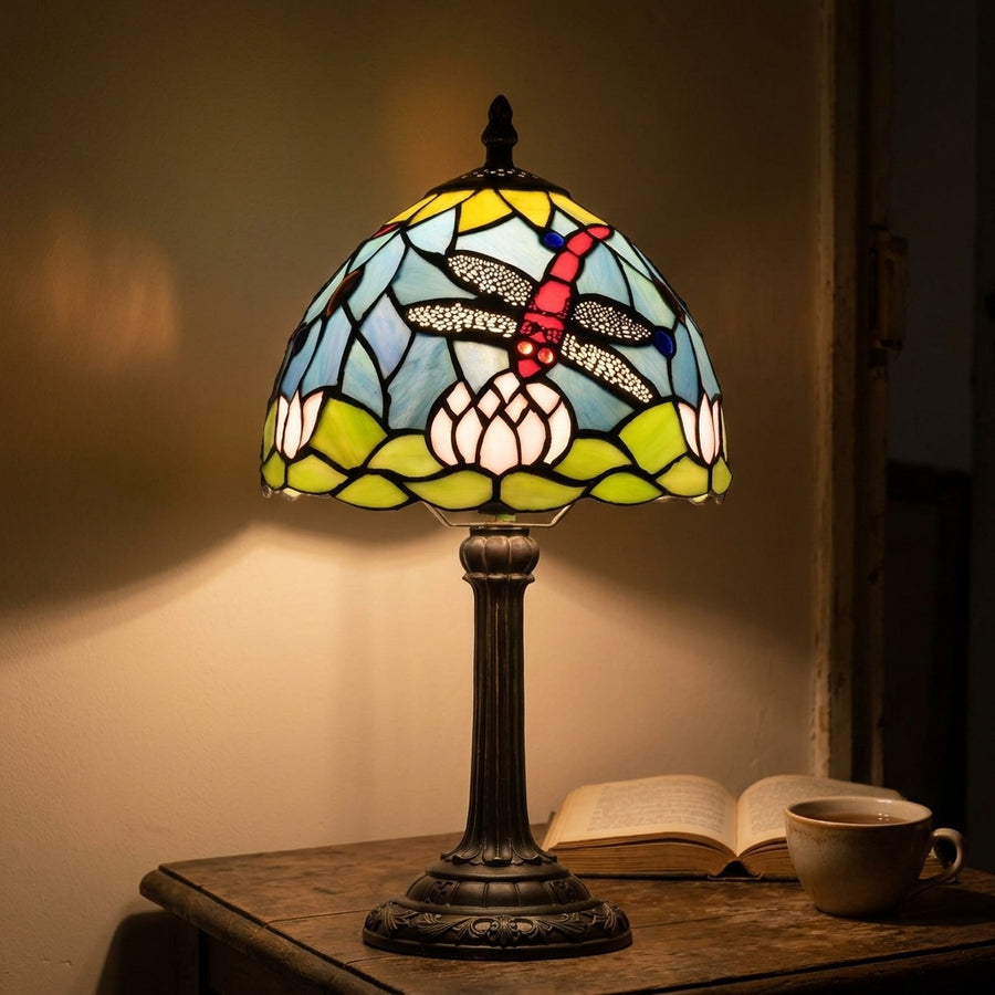 Lampe Libellule et lotus
